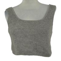 Dámsky svetlohnedý crop pletený top H&M