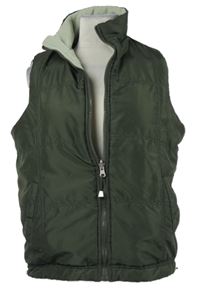 Dámska khaki/světlezelená šusťáková/fleecová zateplená vesta Cecilia Classics