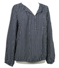 Dámská tmavomodro-bílá vzorovaná halenka Street One 