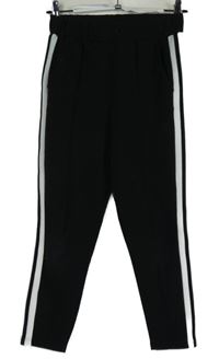 Dámske čierne tregíny s pruhmi Jennyfer