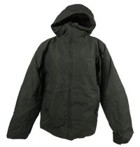 Pánská tmavošedá šusťáková zimní bunda s kapucí Animal 