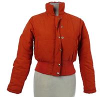 Dámská červená šusťáková zateplená crop bunda PrettyLittle Thing vel. 32