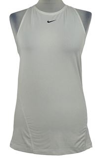 Dámský bílý sportovní funkční top s logem Nike 