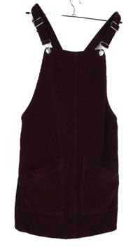 Dámske vínové menšestrové na traké šaty Topshop