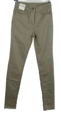 Nové - Dámské béžové skinny elastické rifle M&S