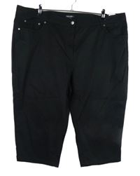 Dámské černé plátěné capri kalhoty Brandtex vel. 54