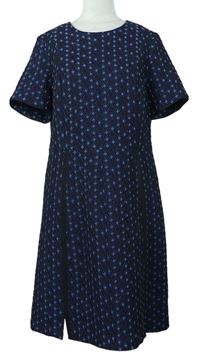Dámske tmavomodro-modré vzorované šaty Next