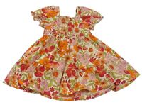 Smotanové kvetinové šaty Matalan
