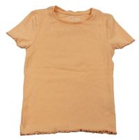 Neónově oranžové rebrované tričko Primark