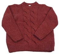 Vínový teplákový sveter TU