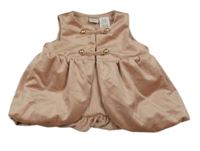 Svetloružová plyšová zateplená vesta