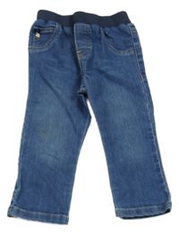 Modré rifle s úpletovým pasom Gymp