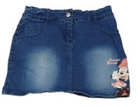 Modrá rifľová sukňa s Minnie Disney