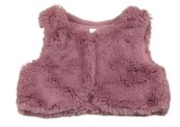Ružová kožušinová crop vesta Next