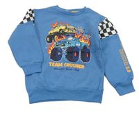 Modrá mikina s autami infinity