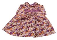 Farebné kvetinové plátenné šaty Dunnes