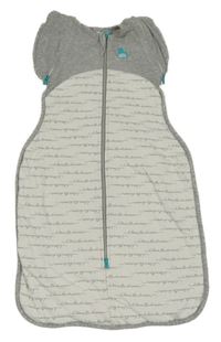 Šedo-bílý vzorovaný spací pytel Love to dream