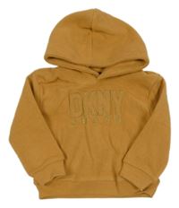 Béžová fleecová huňatá mikina DKNY