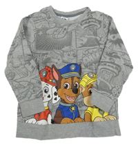 Šedá vzorovaná mikina s Tlapkovou patrolou.C&A