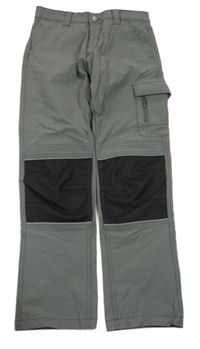 Šedé outdoorové kalhoty s černými koleny TopCraft