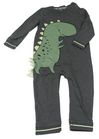 Tmavošedý overal s dinosaurem 