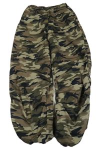 Khaki army volné kalhoty Shein