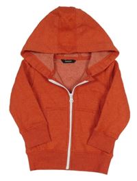 Červená propínací mikina s kapucí George