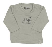 Šedé proužkaté triko s nápisem 