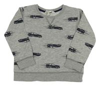 Sivá mikina s autami H&M