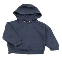 Tmavomodrá mikina s kapucí Adidas