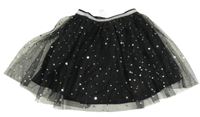Nové - Čierna tylová sukňa s hviezdami a trblietavým pasom V by Very