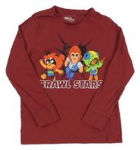 Bordó tričko s potiskem - Brawl stars