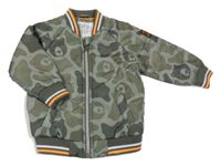 Khaki army šusťákový zateplený bomber F&F
