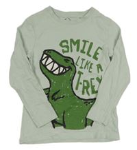 Světlezelené triko s dinosaurem Tu