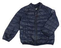 Tmavomodrá šusťáková prošívaná zateplená bunda Hamptom Republic