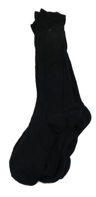 Nové - 4pack - Černé vzorované podkolenky vel. 35-38 