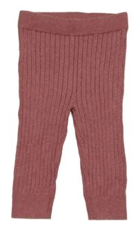 Ružové rebrované pletené tepláky Mothercare