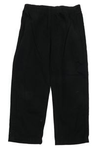 Čierne plátenné nohavice