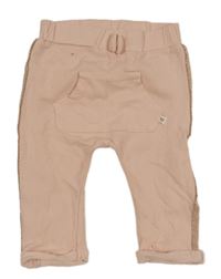 Svetloružové tepláky s prúžkami Topomini