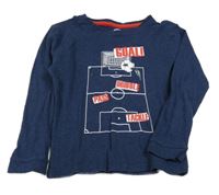 Tmavomodré tričko s hřištěm John Lewis