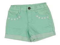 Mátové elastické riflové kraťasy s jahůdkami Kids 