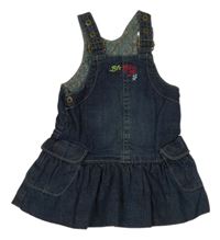 Nové - Tmavomodré rifľové šaty s vreckami