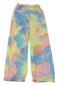 Farebné batikované sieťované nohavice Shein