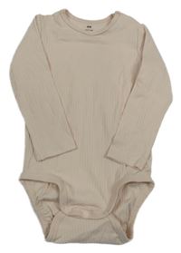 Pudrové žebrované body H&M