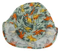 Svetlozelená plátenná šiltovka s dinosaurami