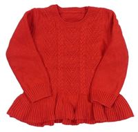 Červený sveter so vzorom Nutmeg