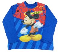 Modro-červené pyžamové triko s Mickey Disney