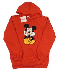 Červená mikina s Mickey a kapucňou foanja