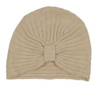 Svetlobéžová rebrovaná vlnená turbanová čapica H&M