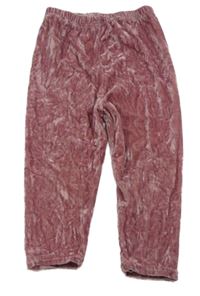 Staroružové lesklé zamatové legíny